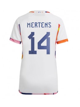 Billige Belgia Dries Mertens #14 Bortedrakt Dame VM 2022 Kortermet